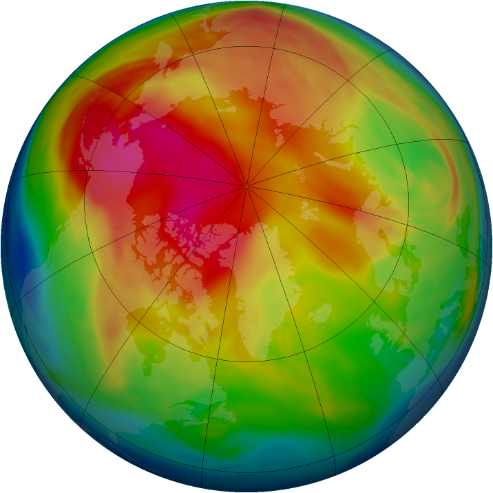 Arctic ozone map for 01 February 2006